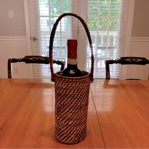 Handcrafted Woven Wine/Dry Floral Basket with Handle